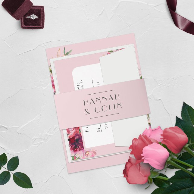 Bandeau De Faire-part Rose romantique Dusty (Créateur téléchargé)