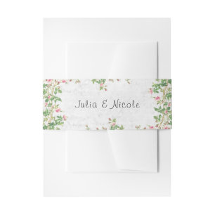 Bandeau De Faire-part Rose Rose Vieux Mur Vintage Style Mariage Journal