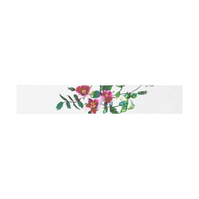 Bandeau De Faire-part rose vintage (Plat)