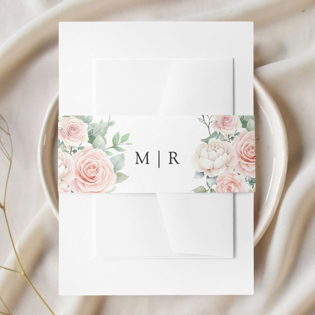 Bandeau De Faire-part Roses Roses Roses Roses Roses Roses Élégantes Mari (Créateur téléchargé)