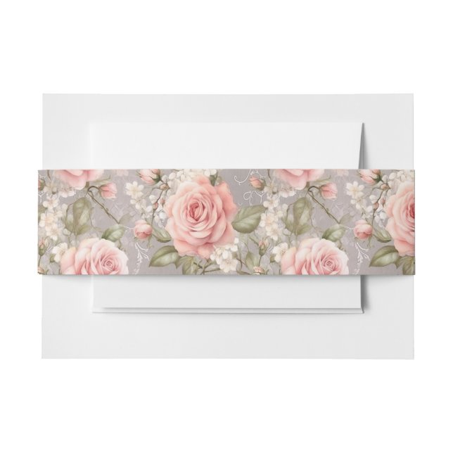 Bandeau De Faire-part Roses Roses Tendres (Devant Example)