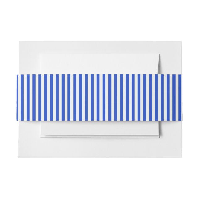 Bandeau De Faire-part Royal Blue Combination Stripes par Shirley Taylor (Devant Example)
