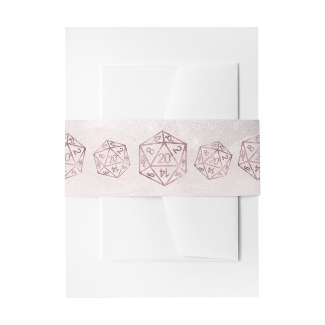 Bandeau De Faire-part RPG Luxe | Mauve Sheen Imaginaire Tabletop Gamer D (Devant example)