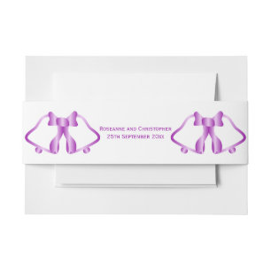 Bandeau De Faire-part Ruban Bells Faire-part de mariage violet