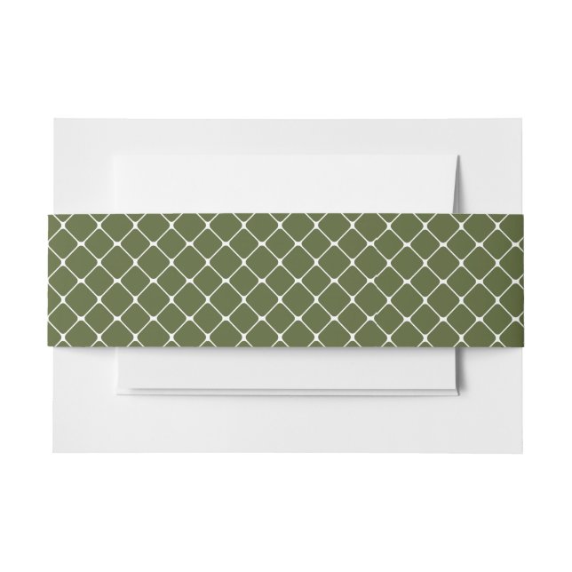 Bandeau De Faire-part Russe extérieur Moss Sage Green Fishing Net (Devant Example)