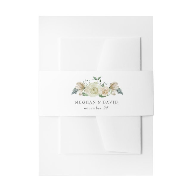 Bandeau De Faire-part Rustic Airical Botanical Neutral Floral Mariage (Devant example)