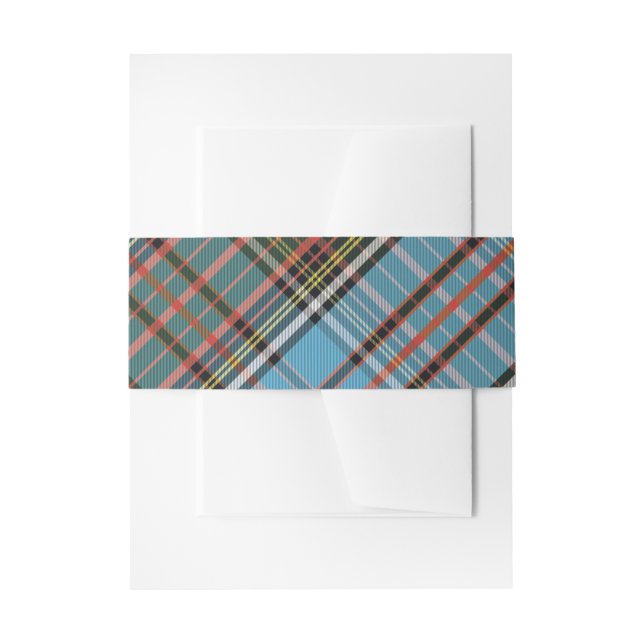 Bandeau De Faire-part Rustic Plaid Anderson Classic Tartan Mariage (Devant example)