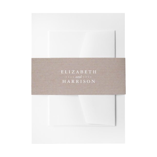 Bandeau De Faire-part Rustique Country Kraft Mariage (Devant example)