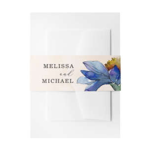 Bandeau De Faire-part Rustique violet aquarelle Mariage d'été