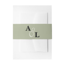 Sage Green Monogramme Ampersand Mariage personnali