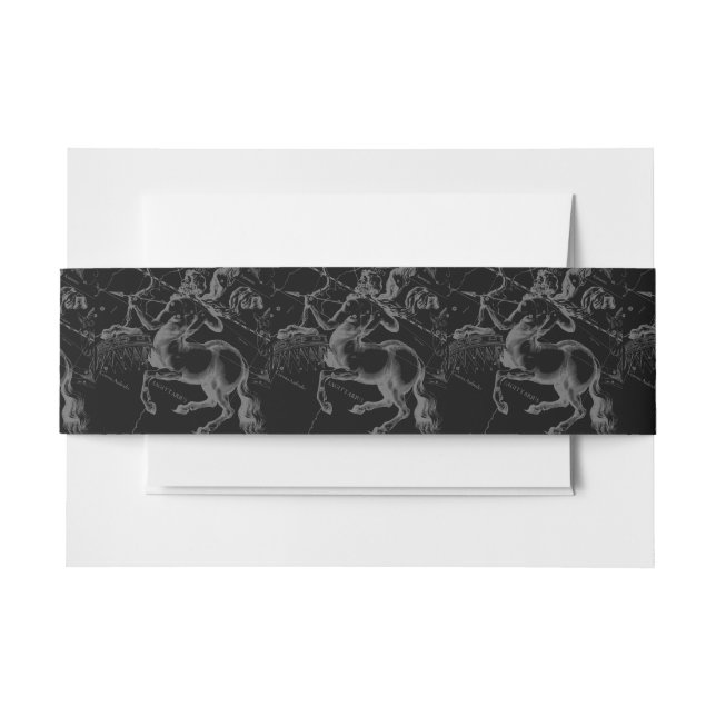 Bandeau De Faire-part Sagittarius vintage carte de constellation Heveliu (Devant Example)