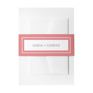 Bandeau De Faire-part Sasha Coral Mariage moderne