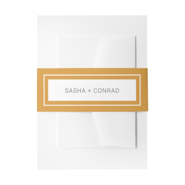 Bandeau De Faire-part Sasha Marigold Mariage moderne (Devant example)