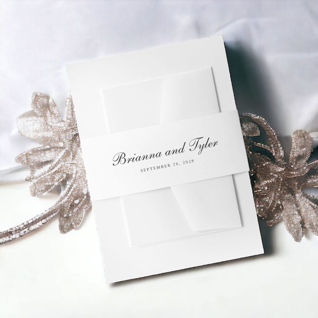 Bandeau De Faire-part Script classique simple élégant Mariage formel (Créateur téléchargé)