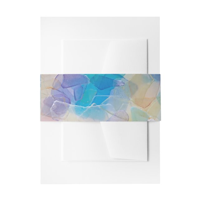 Bandeau De Faire-part Sea Glass Ocean Beach Mariage (Devant example)