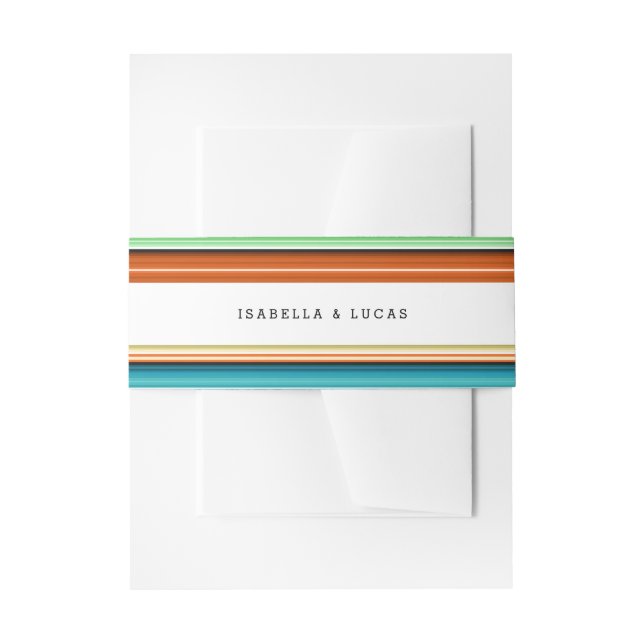 Bandeau De Faire-part Serape été | Mariage de bandes latérales (Devant example)