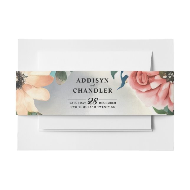 Bandeau De Faire-part Serene Garden Wreath : Pastel Floral Elegance (Devant Example)