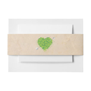 Bandeau De Faire-part Shamrock Mariage irlandais Heart
