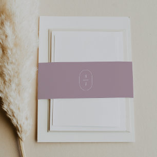 Bandeau De Faire-part SHYLAH Mauve Lilac Simple moderne Mariage violet