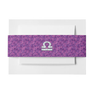 Bandeau De Faire-part Signe du zodiaque Balance sur camouflage numérique