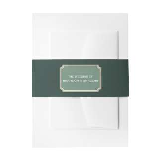 Bandeau De Faire-part Silent Luxury: Minimalist Emerald Crest