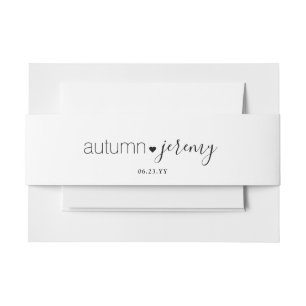 Bandeau De Faire-part Simple coeur moderne minimal élégant Mariage de sc