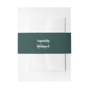Bandeau De Faire-part Simple émeraude vert moderne minimaliste