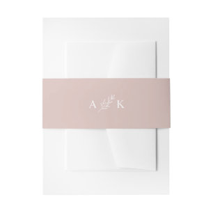 Bandeau De Faire-part Simple Feuille Botanique Personnalisée Monogramme