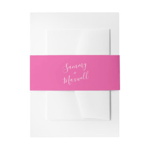 Bandeau De Faire-part Simple Fuchsia Pink Faire-part de mariage Belly Ba