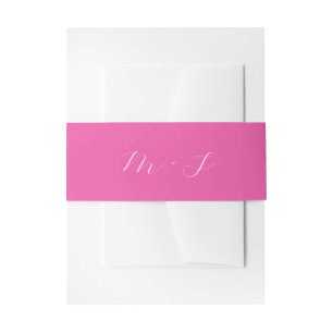Bandeau De Faire-part Simple Fuchsia Pink Faire-part de mariage Belly Ba