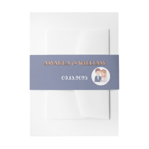 Bandeau De Faire-part Simple illustration de conjoints de type dessin an