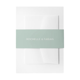 Bandeau De Faire-part Simple Mariage Élégant Vert Atténué