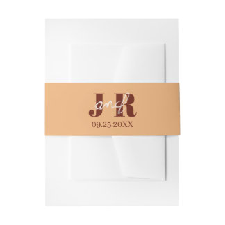 Bandeau De Faire-part Simple Mariage Minimaliste Nom Initial Coucher de 