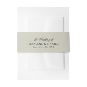 Bandeau De Faire-part Simple minimaliste Élégant Sage Vert Mariage forme