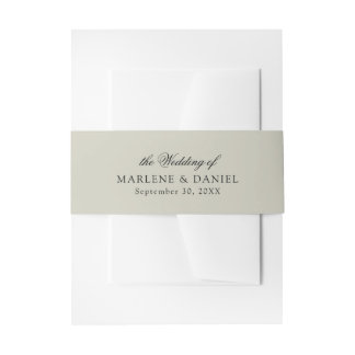 Bandeau De Faire-part Simple minimaliste Élégant Sage Vert Mariage forme