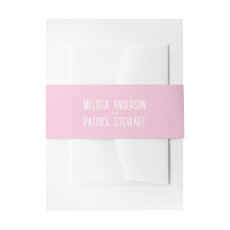 Bandeau De Faire-part Simple Moderne Élégante Mariage Rose