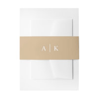 Simple monogramme tressé invitation bande ventre