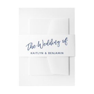 Bandeau De Faire-part Simple Navy & White Typography Le Mariage De