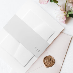 Bandeau De Faire-part Simple simple texte moderne Mariage gris Ultimate