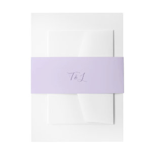 Bandeau De Faire-part Simple tendance lavande   Initiales Mariage