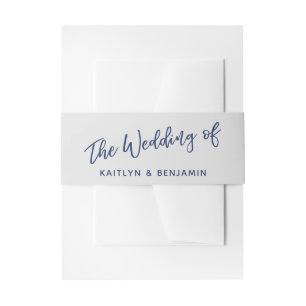 Bandeau De Faire-part Simple Typographie Navy & Gris Le Mariage De