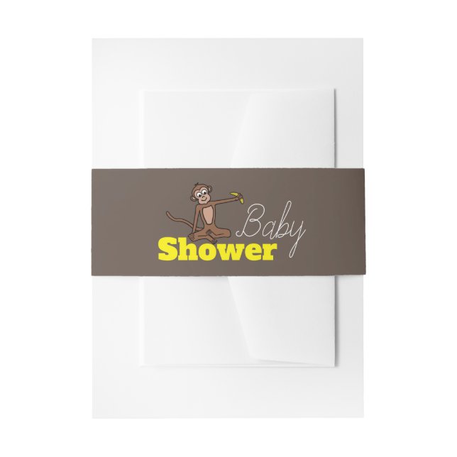 Bandeau De Faire-part Singe, Baby shower (Devant example)