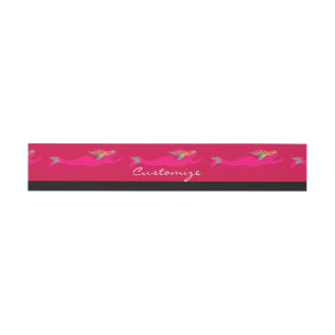 Bandeau De Faire-part sirène rose natation rouge