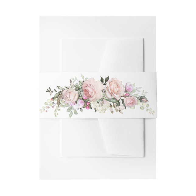 Bandeau De Faire-part Spring Floral Belly Band (Devant example)