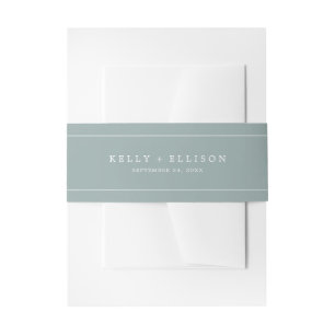 Bandeau De Faire-part Spring Green et White Mariage Belly Band
