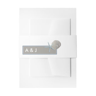 Bandeau De Faire-part Starfish and Sand Dollar - Mariage plage