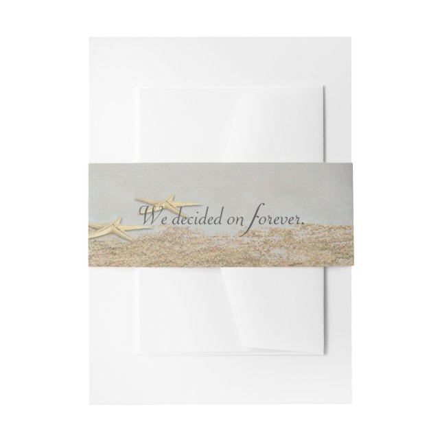 Bandeau De Faire-part Starfish sur le sable de plage (Devant example)