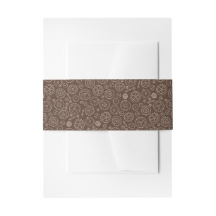 Bandeau De Faire-part Steampunk victorien Tirage Brown et blanc