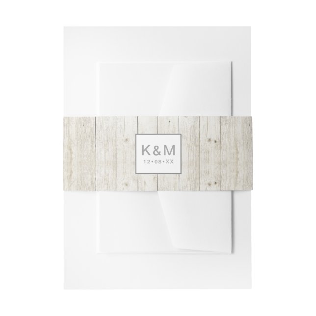 Bandeau De Faire-part Succulents et Mariage de bois rustique ID515 (Devant example)