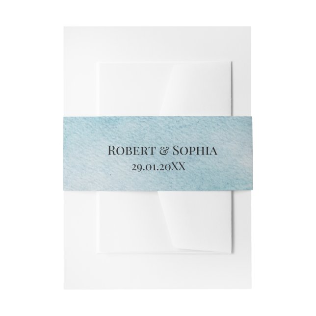 Bandeau De Faire-part Summer Blue Beach Wedding (Devant example)